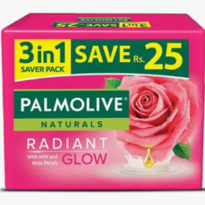 Palmolive Radiant Glow Naturals Bar Soap Saver Pack 3 Pieces x 130g