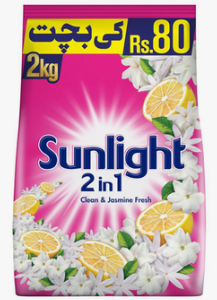 SUNLIGHT PINK JASMINE FRESH WASHING POWDER 2KG