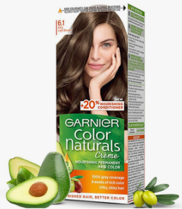 Garnier Color Naturals 6.1 Ashy Light Brown Hair Color Enriched With 3 Essential Oils