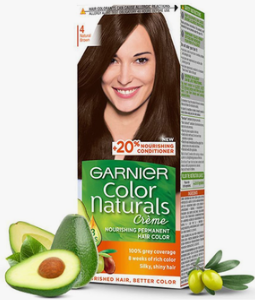 Garnier Color Naturals 4 Brown Hair Color Enriched With 3 Essential Oils