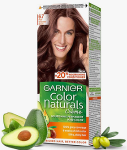 Garnier Color Naturals 6.7 Sparkle Pure Chocolate Brown Hair Color Enriched With 3 Essential Oils