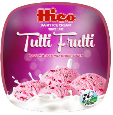 Hico Tutti Fruity Ice Cream Tub 1.5L