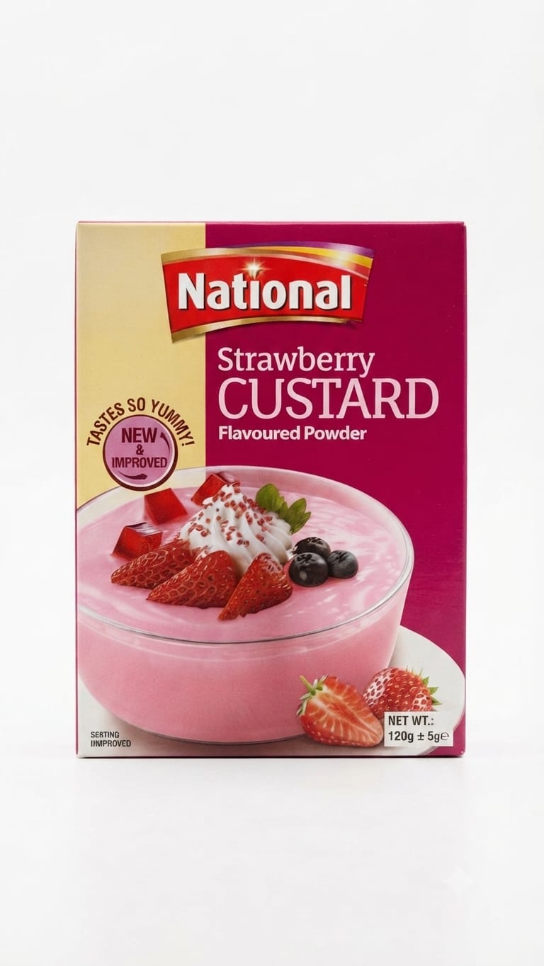 National Strawberry Custared 125g