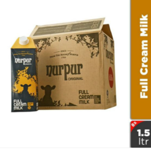Nurpur Full Cream Milk Carton 1.5Ltr (1x8)