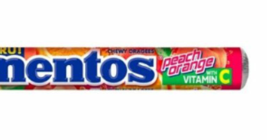 Mentos Peach Orange Chewy Dragees Available In: 29 gm