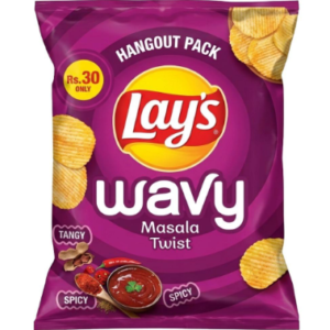 Lays Wavy Masala Twist Tangy Spicy Sweet Rs.30