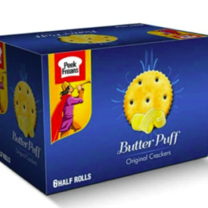 Peek Freans Butter Puff Original Crackers Half Roll Box