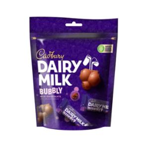 Cadbury Dairy Milk Bubbly Milk Chocolate Pouch (1X10)