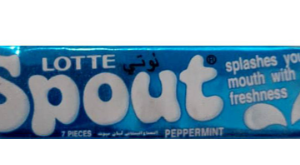 LOTTE Spout Peppermint Chewing Gum