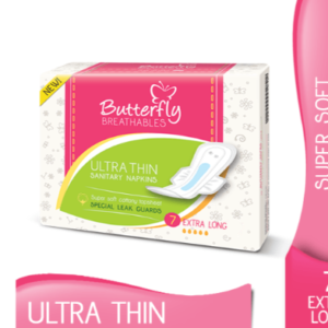 Butterfly Breathables Ultra Thin Sanitary Napkins Extra Long Available In: 7 piece